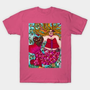 Valentine's Mermaid with Chocolates T-Shirt